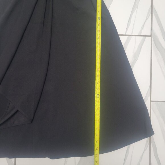 Halston NWT Sleek Black Formal Dress - Picture 6 of 11